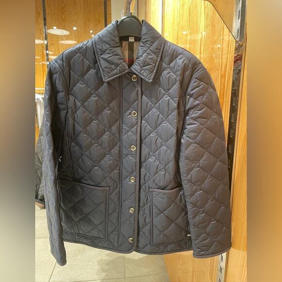 100% Authentic Burberry brand new Quilted Nylon Jacket navy Color $1250 S - Picture 1 of 8